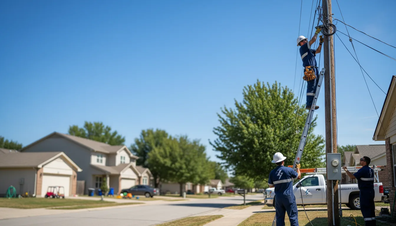 Residential electrician providing installation services in Newalla, OK